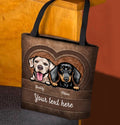 Heart Shape Colorful Dog Personalized All Over Tote Bag, Personalized Gift for Dog Lovers, Dog Dad, Dog Mom - TO150PS02