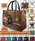 Dog Colorful Personalized Leather Handbag - LD016PS08