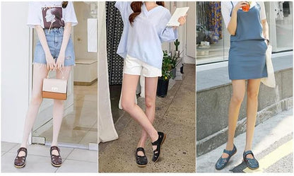 Women's hollow soft leather breathable moccasins sandals