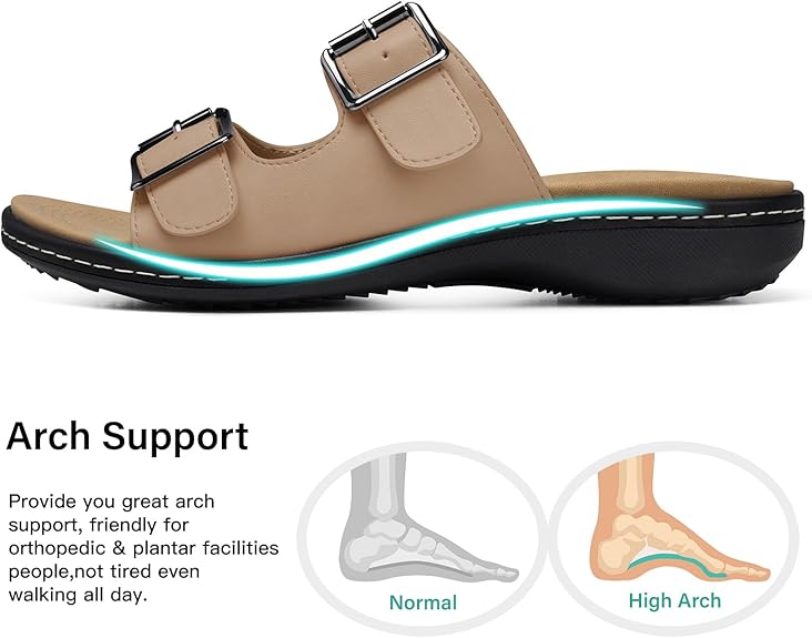 WOMEN BREATHABLE ORTHOPEDIC ADJUSTABLE LADIES LEATHER SANDALS