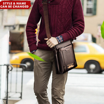 Vintage Monogram - Personalized Travel Business Shoulder CrossBody Bag