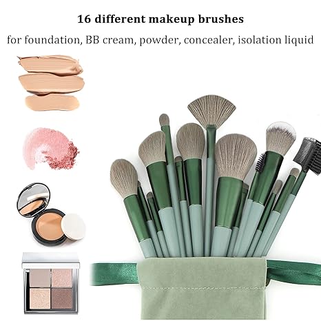 Makeup Brushes 22 Pcs Makeup Kit,Foundation Brush Eyeshadow Brush Make up Brushes Set (Green, 22 Piece Set Large)