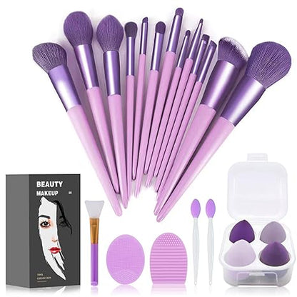 Makeup Brushes 22 Pcs Makeup Kit,Foundation Brush Eyeshadow Brush Make up Brushes Set (Green, 22 Piece Set Large)