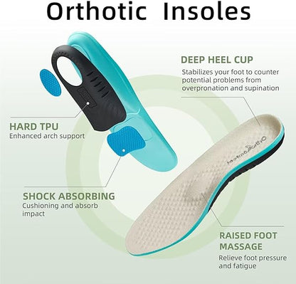 Orthopedic Casual Walking Shoes for Men - Comfortable Breathable with Arch Support, Shock Absorption, and Anti-slip Features