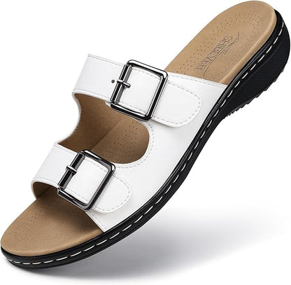 WOMEN BREATHABLE ORTHOPEDIC ADJUSTABLE LADIES LEATHER SANDALS