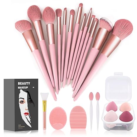 Makeup Brushes 22 Pcs Makeup Kit,Foundation Brush Eyeshadow Brush Make up Brushes Set (Green, 22 Piece Set Large)