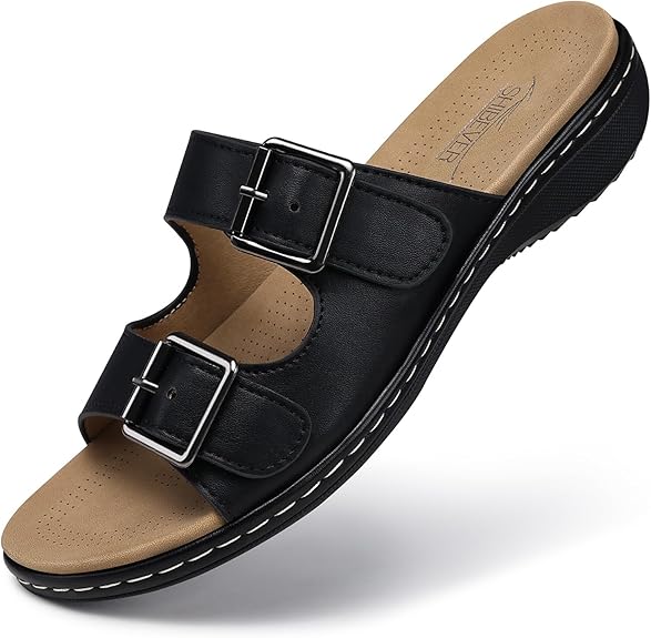 WOMEN BREATHABLE ORTHOPEDIC ADJUSTABLE LADIES LEATHER SANDALS