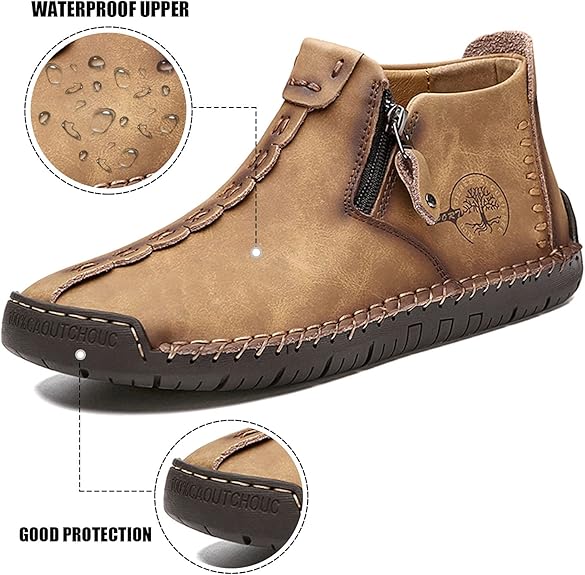 Men's zip-up casual shoes