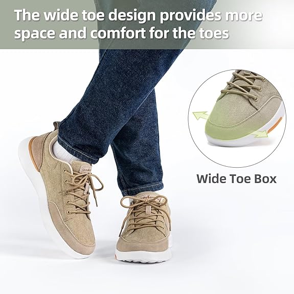 Orthopedic Casual Walking Shoes for Men - Comfortable Breathable with Arch Support, Shock Absorption, and Anti-slip Features