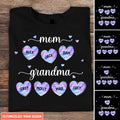 Mom Grandma Hologram Sweet Heart Personalized T-Shirt
