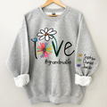Personalized Love Grandma Life Flower Sweatshirt