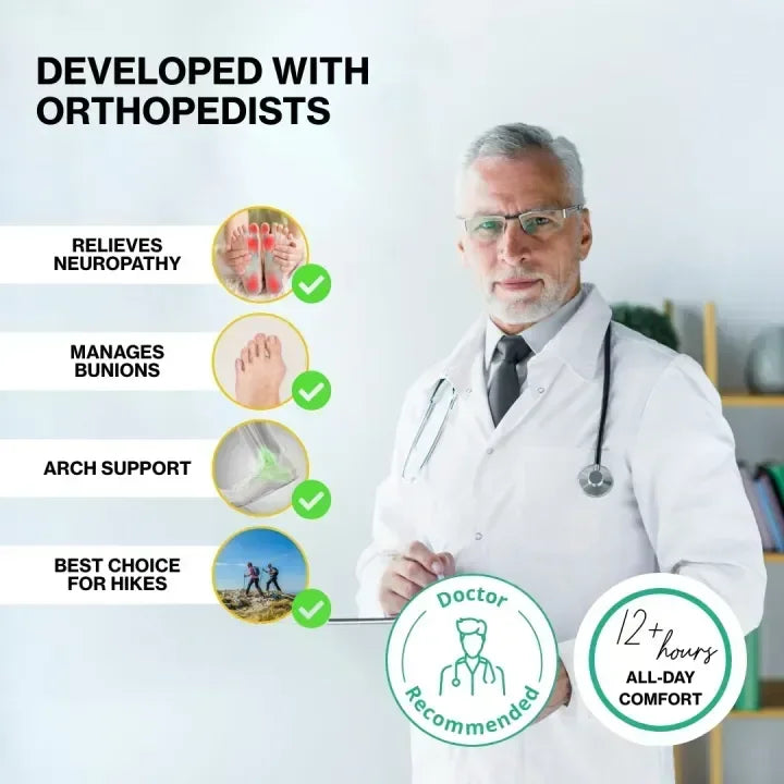 Men's Orthopedic Slip-On Walking Sneakers – Breathable Upper, Non-Slip Sole, 12 Hours+ Comfort & Pain Relief